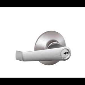 Schlage Elan Keyed Entry Door Lever Lock in Satin Chrome Light Commercial Grade